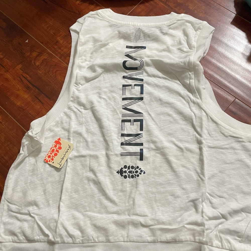 NWT FP White Signature Logo Muscle Tank - SMALL